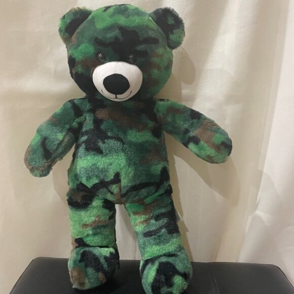 TEDDY BEAR CAMOFLOUGE  MILITARY ARMY CAMOBEAR OLIVE GREEN HUNTER VALENTINES GIFT - Picture 2 of 11